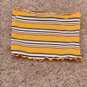 ⭐️Mustard Striped Crop Top⭐️
